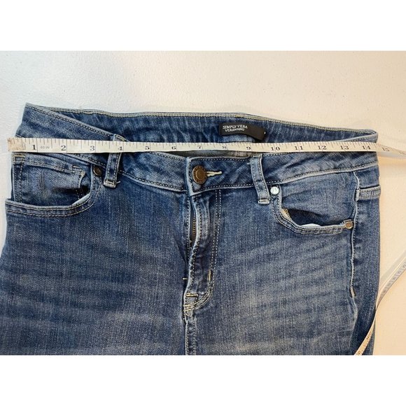 Simple Vera Vera Wang Womens High Rise Ankle Skinny Jeans Denim Stretch Size W29 - Picture 2 of 6